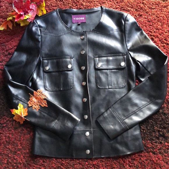 Vigoss Jackets & Blazers - Faux Leather Jacket Vigoss Size S
